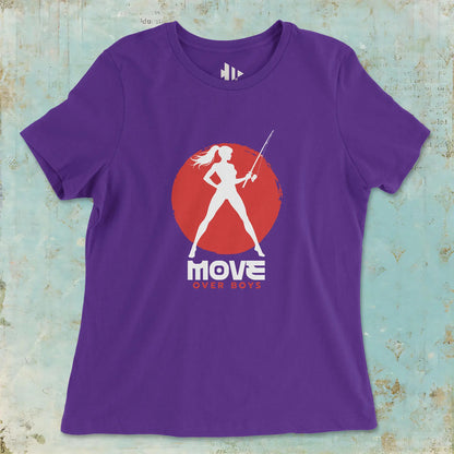 Team Purple, Move Over Boys Ladies’ Tee – fish-room