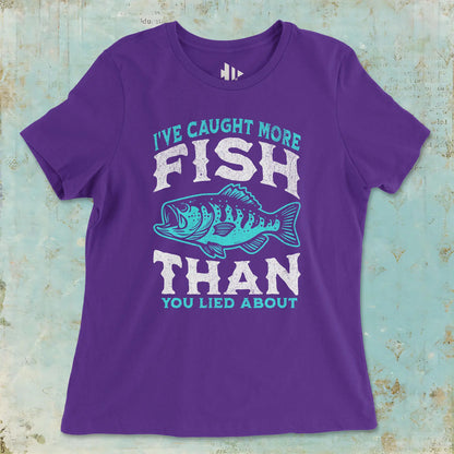 Team Purple, I've Caught More Fish Ladies’ Tee – fish-room