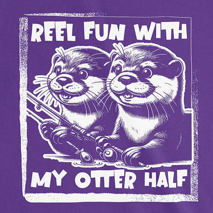 Team Purple, Reel Fun with My Otter Half Ladies’ Tee – fish-room