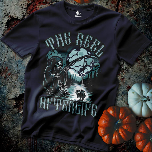 fish-room llc T-Shirt Navy / S The Reel Afterlife T-Shirt