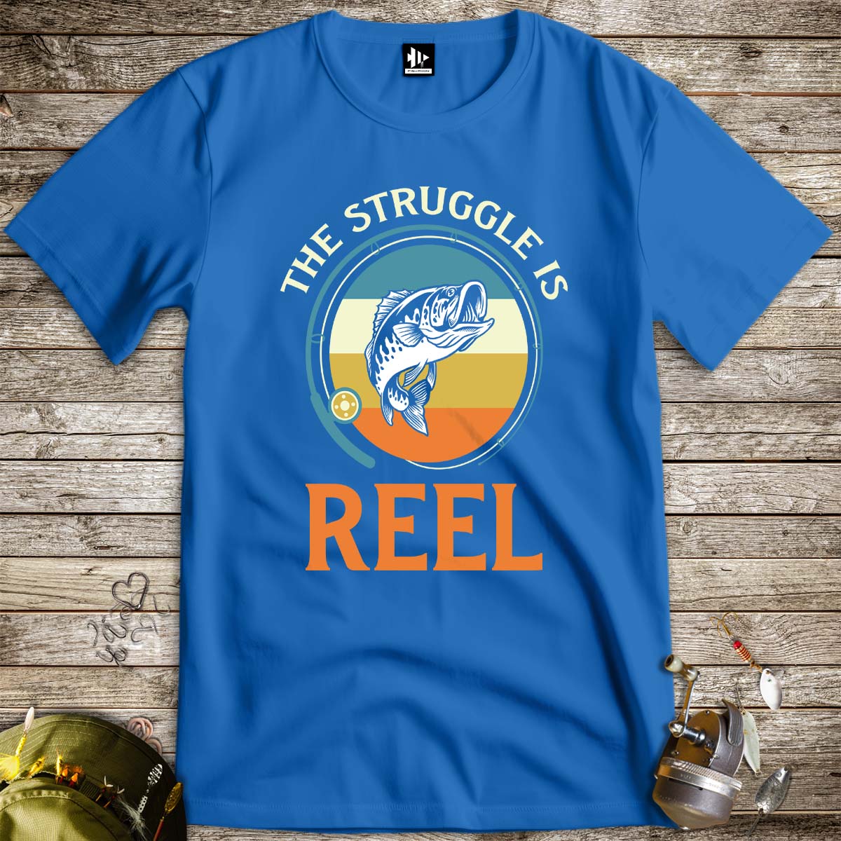 The Struggle Is Reel Tee - FISH - ROOM LLC