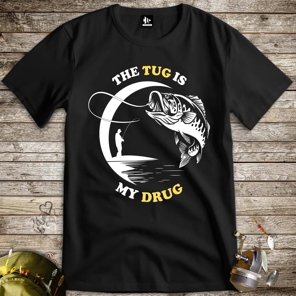 The Tug Is My Drug Tee Black T-Shirt