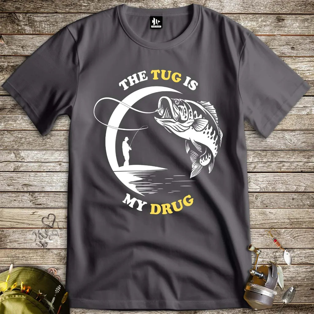 The Tug Is My Drug Tee Charcoal T-Shirt