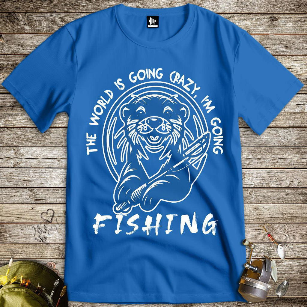 The World is Going Crazy, I'm Going Fishing Tee - FISH - ROOM LLC