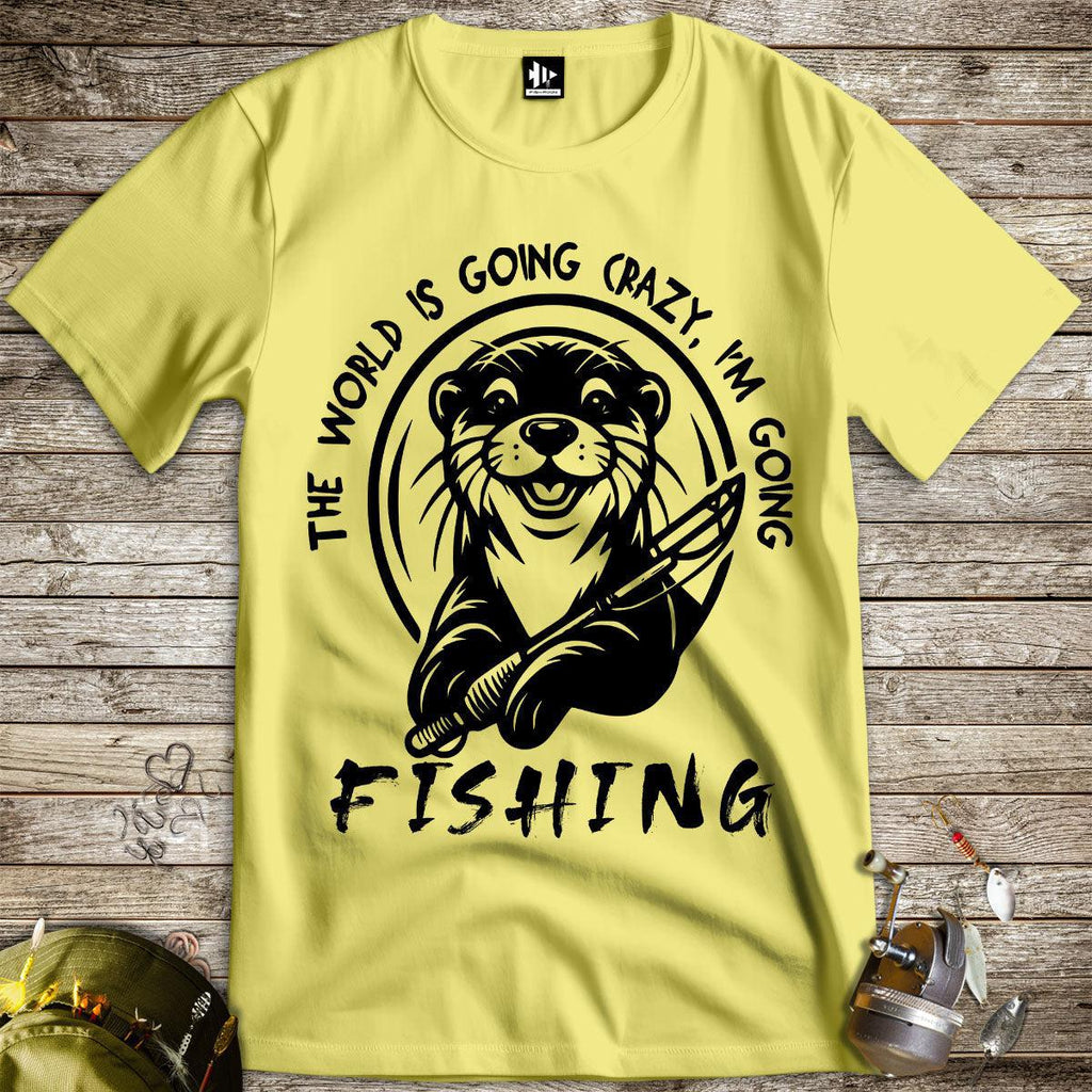 The World is Going Crazy, I'm Going Fishing Tee - FISH - ROOM LLC