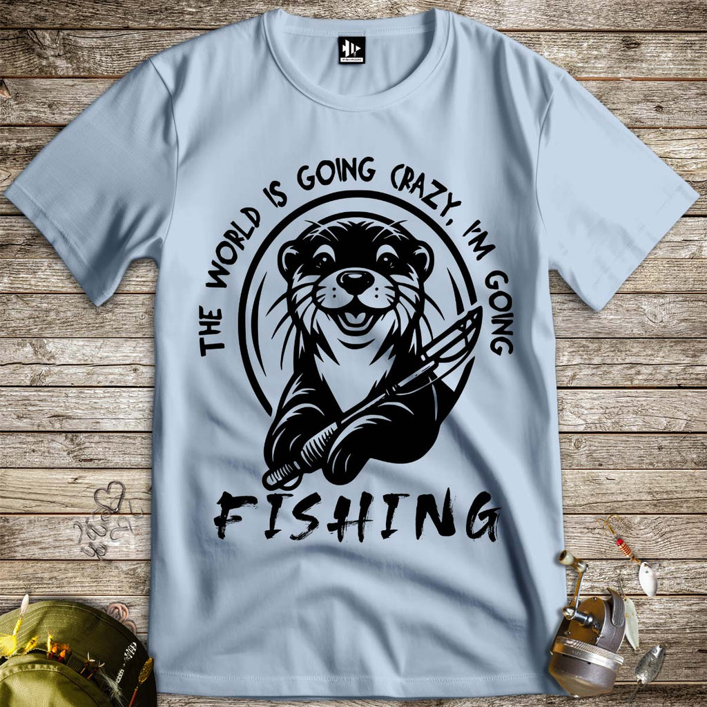 The World is Going Crazy, I'm Going Fishing Tee - FISH - ROOM LLC