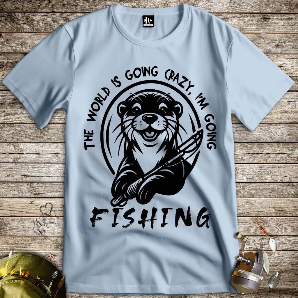 The World is Going Crazy, I'm Going Fishing Tee - FISH - ROOM LLC