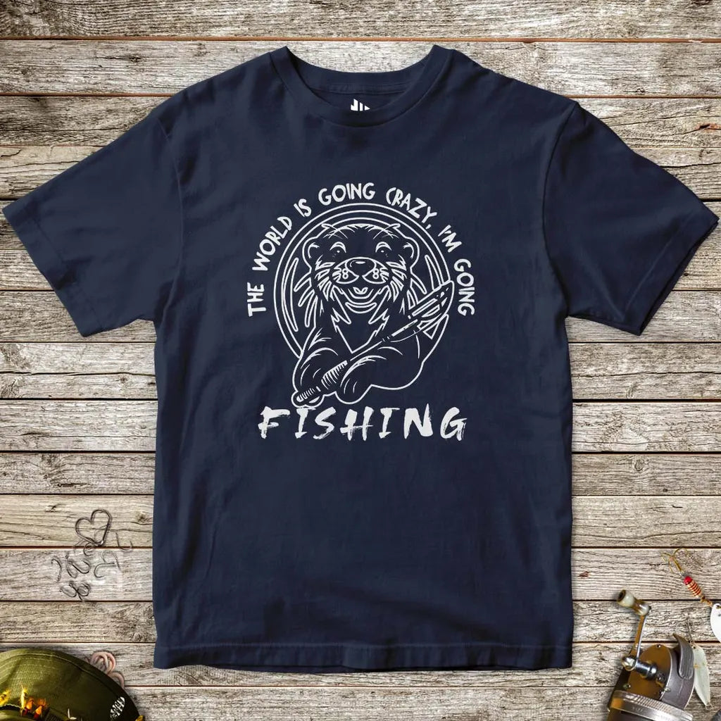 The World is Going Crazy, I'm Going Fishing Tee for Kids - FISH - ROOM LLC