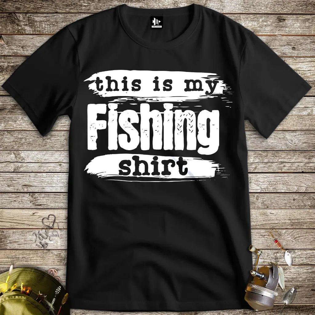 This is My Fishing Shirt Black T-Shirt