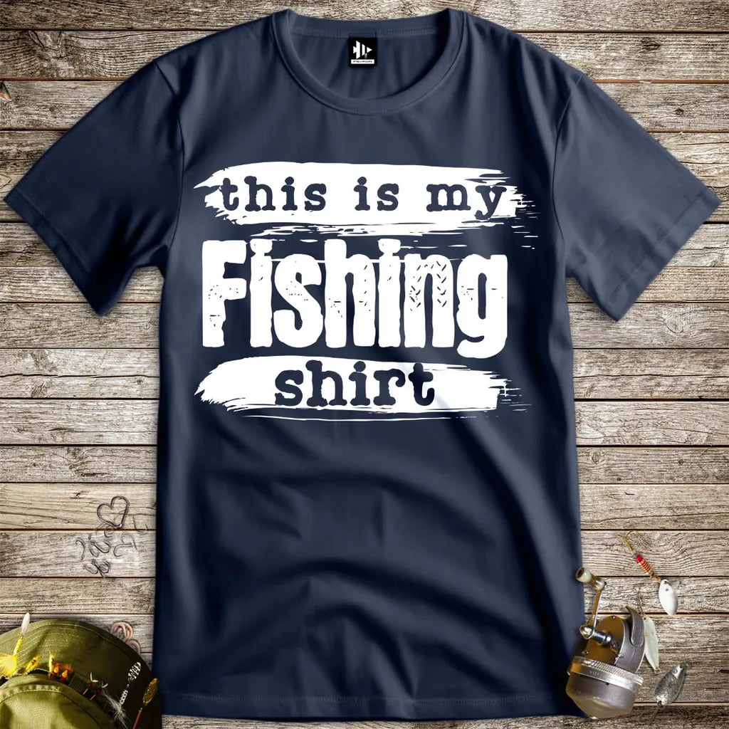 This is My Fishing Shirt Navy T-Shirt