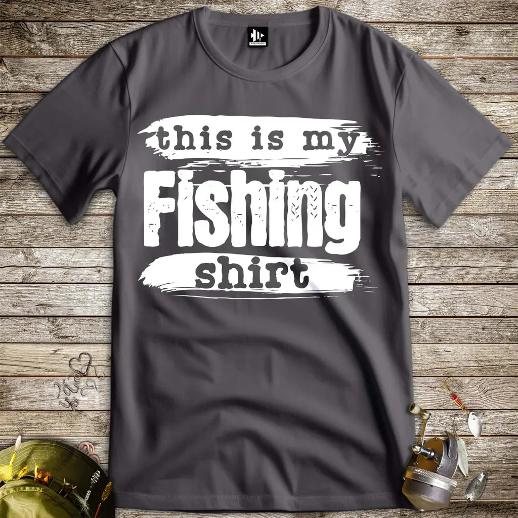 This is My Fishing Shirt Charcoal T-Shirt