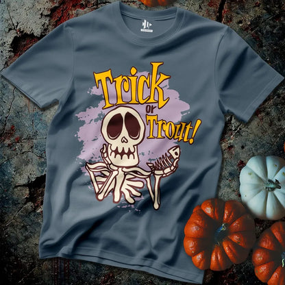 Trick or Trout Skeleton Tee - FISH - ROOM LLC