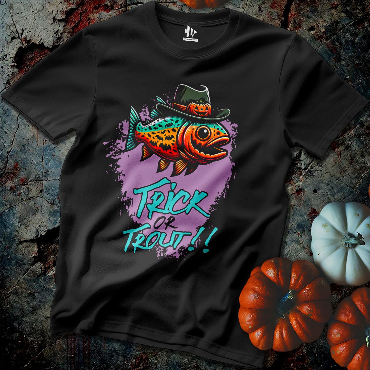 fish-room llc T-Shirt Black / S Trick or Trout T-Shirt