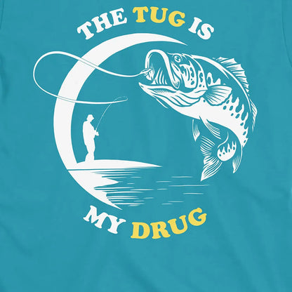 Tropical Blue, The Tug Is My Drug Tee – fish-room