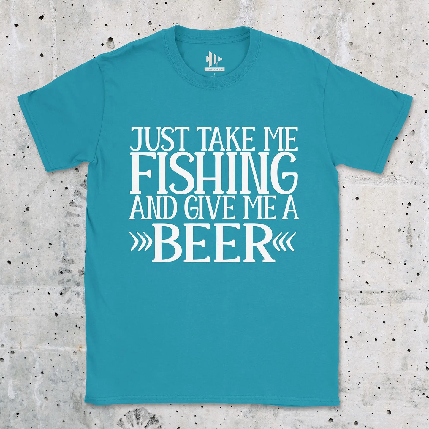 Tropical Blue, Just Take Me Fishing Tee – fish-room