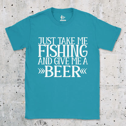 Tropical Blue, Just Take Me Fishing Tee – fish-room
