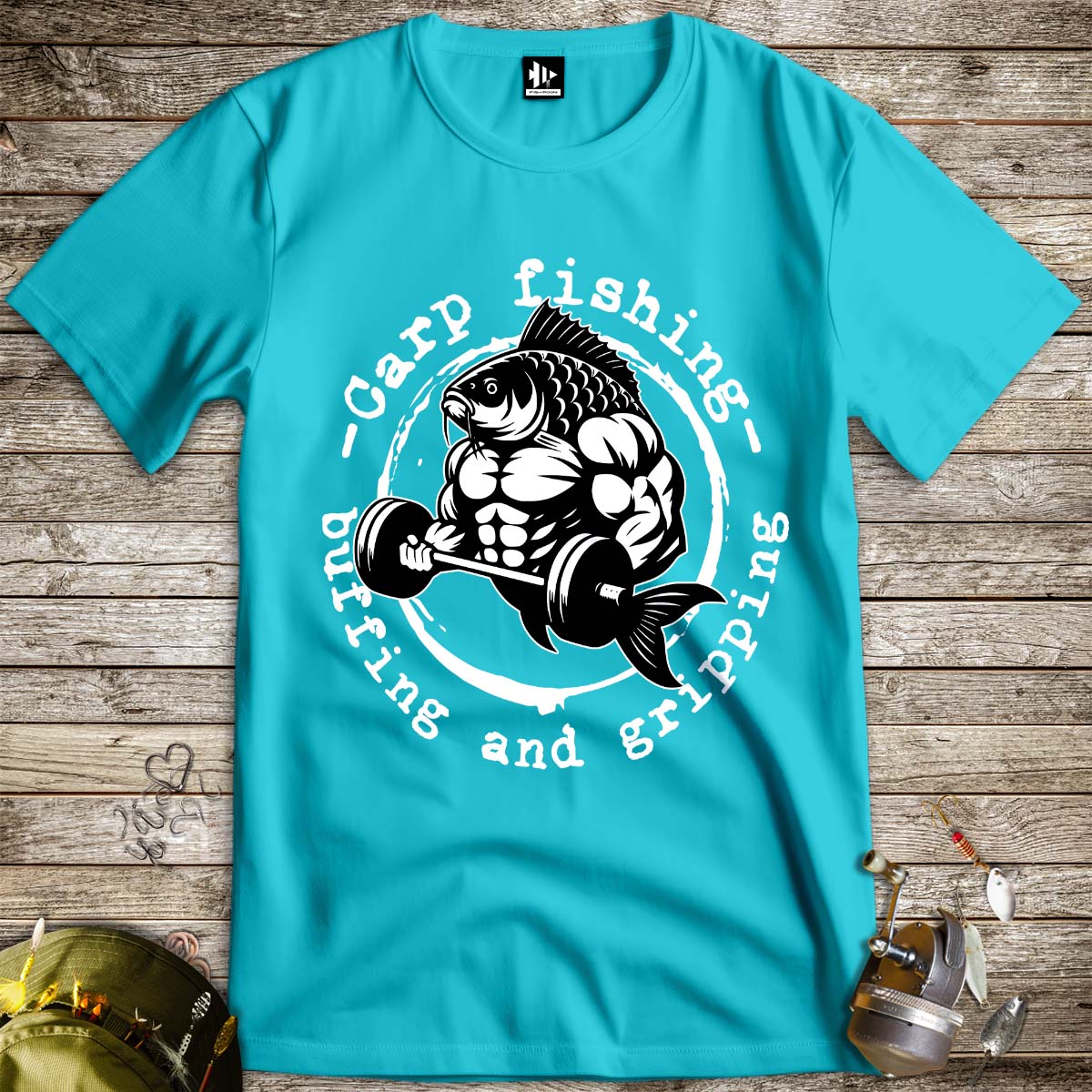 Carp Fishing, Buffing and Gripping Tee-funny fishing t shirt-FISH-ROOM LLC