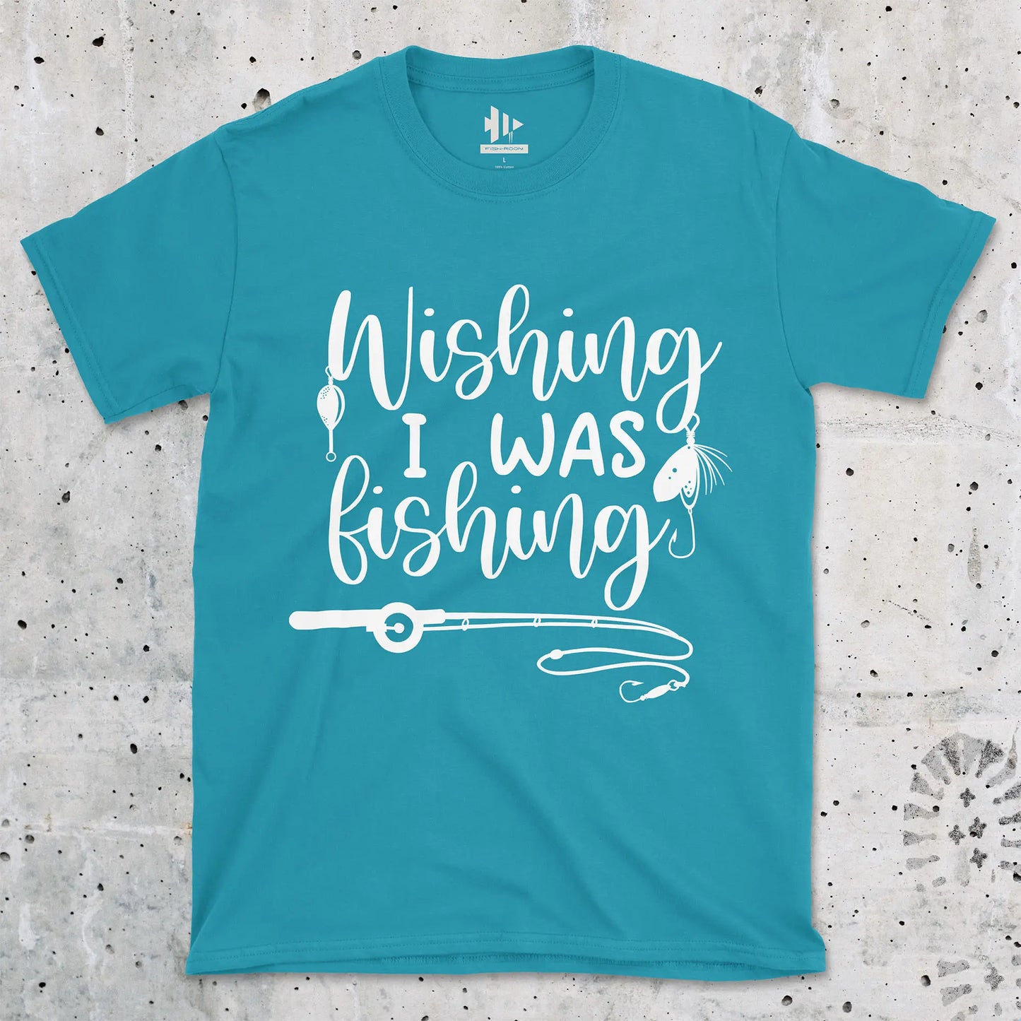 Tropical Blue, Wishing I was Fishing Tee – fish-room