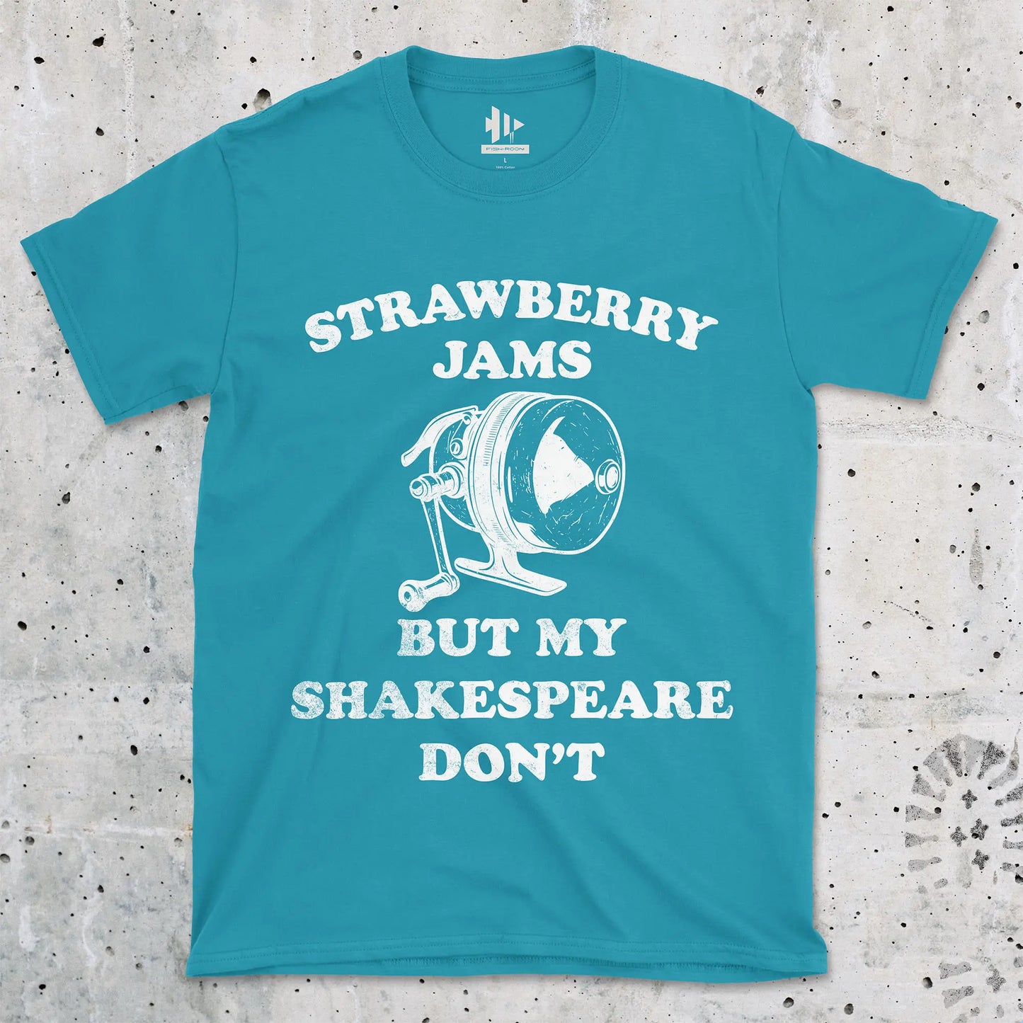 Tropical Blue, Strawberry Jams – But My Shakespeare Don’t Tee – fish-room