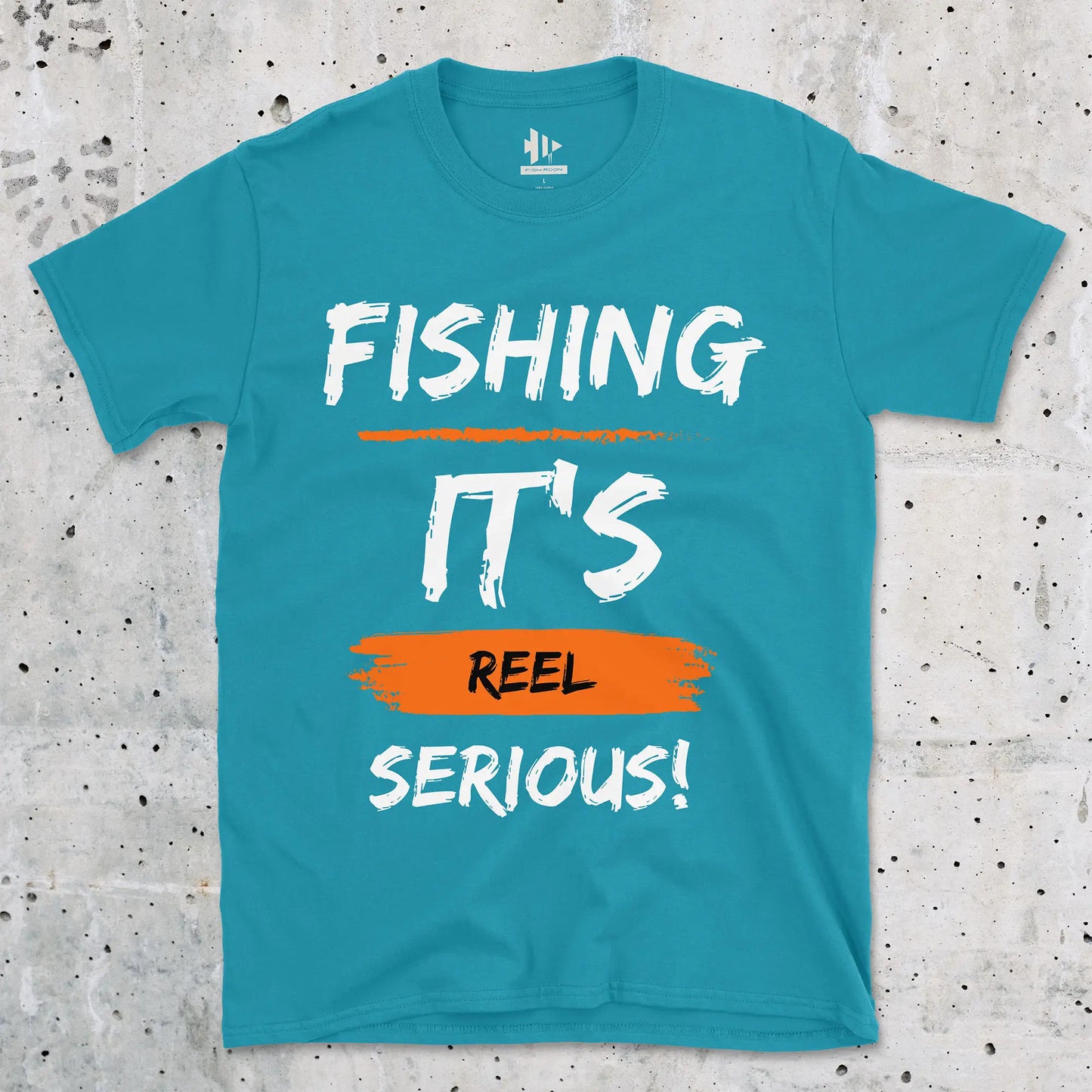 Tropical Blue, Fishing, it's reel serious! Tee – fish-room