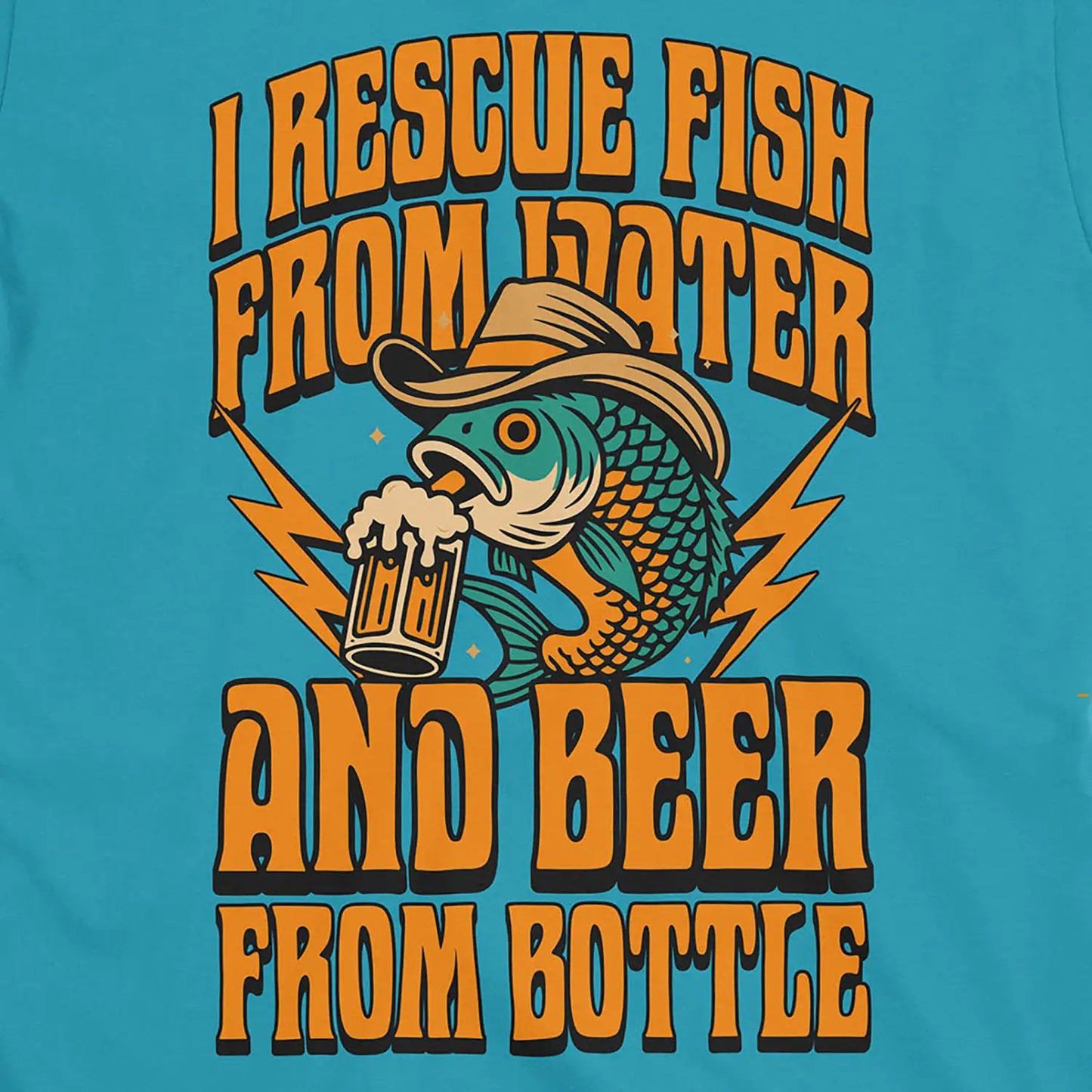 Beer & Bass – Classic Combo Tee Tropical Blue T-Shirt