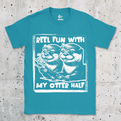 Tropical Blue, Reel Fun with My Otter Half Tee – fish-room