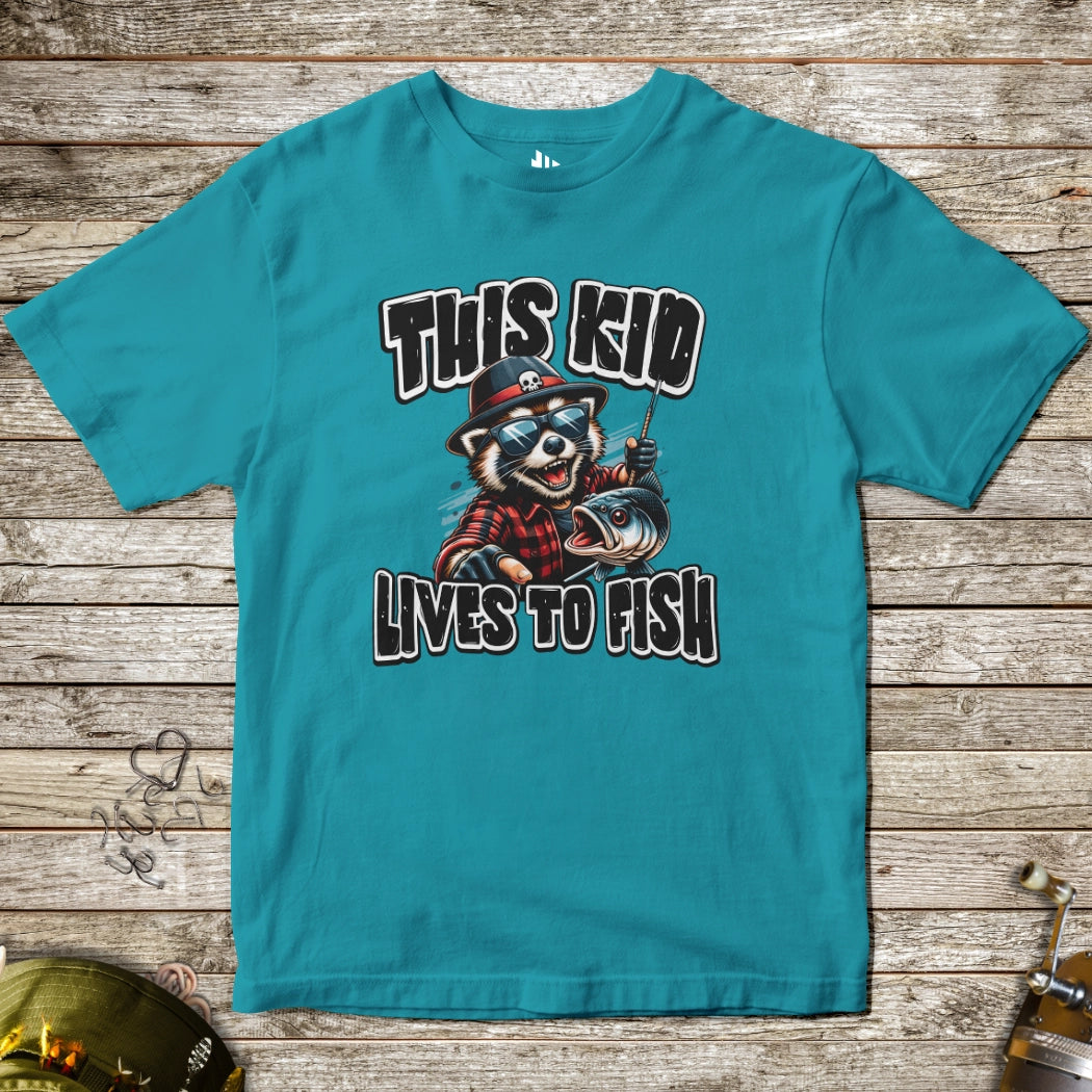 Tropical Blue, This Kid Loves to Fish Tee for Kids – fish-room
