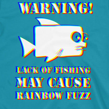 Tropical Blue, Lack of Fishing May Cause Rainbow Fuzz Tee – fish-room