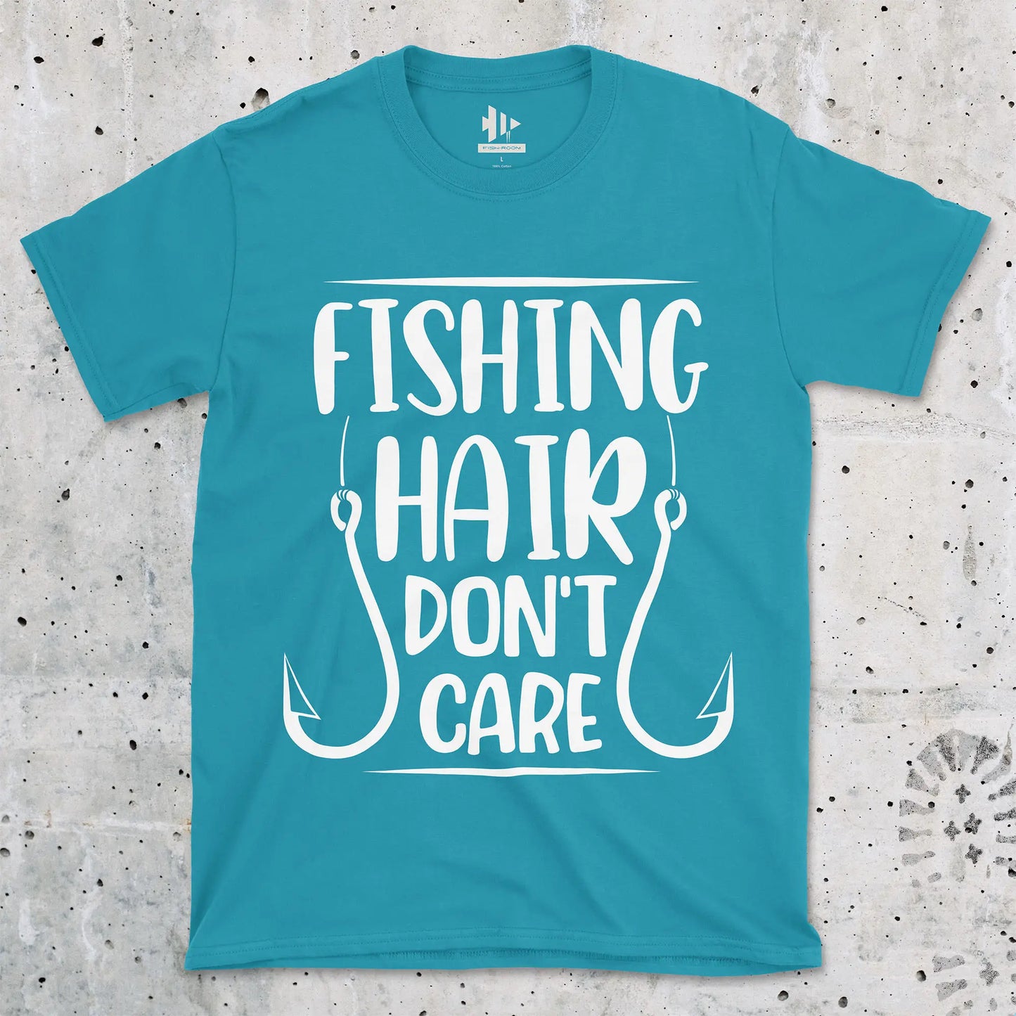 Tropical Blue, Fishing Hair Don't Care Tee – fish-room