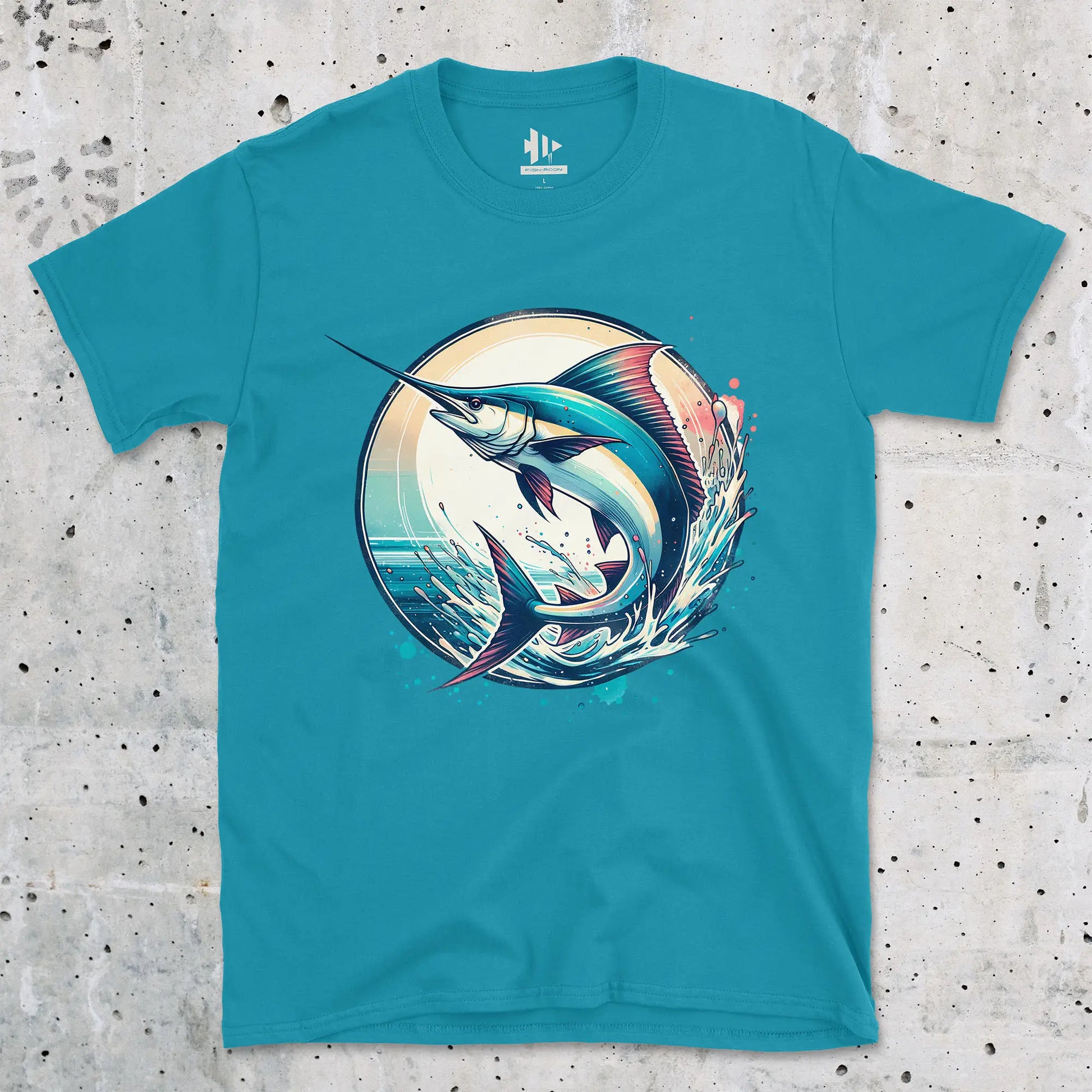 Tropical Blue, Swordfish Ocean Sunset Tee – fish-room