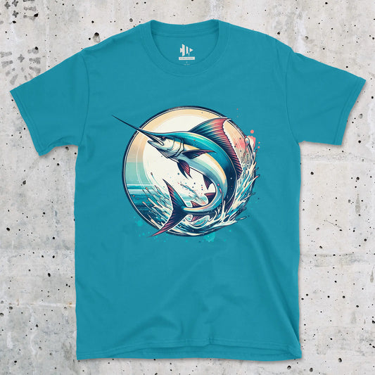 Tropical Blue, Swordfish Ocean Sunset Tee – fish-room