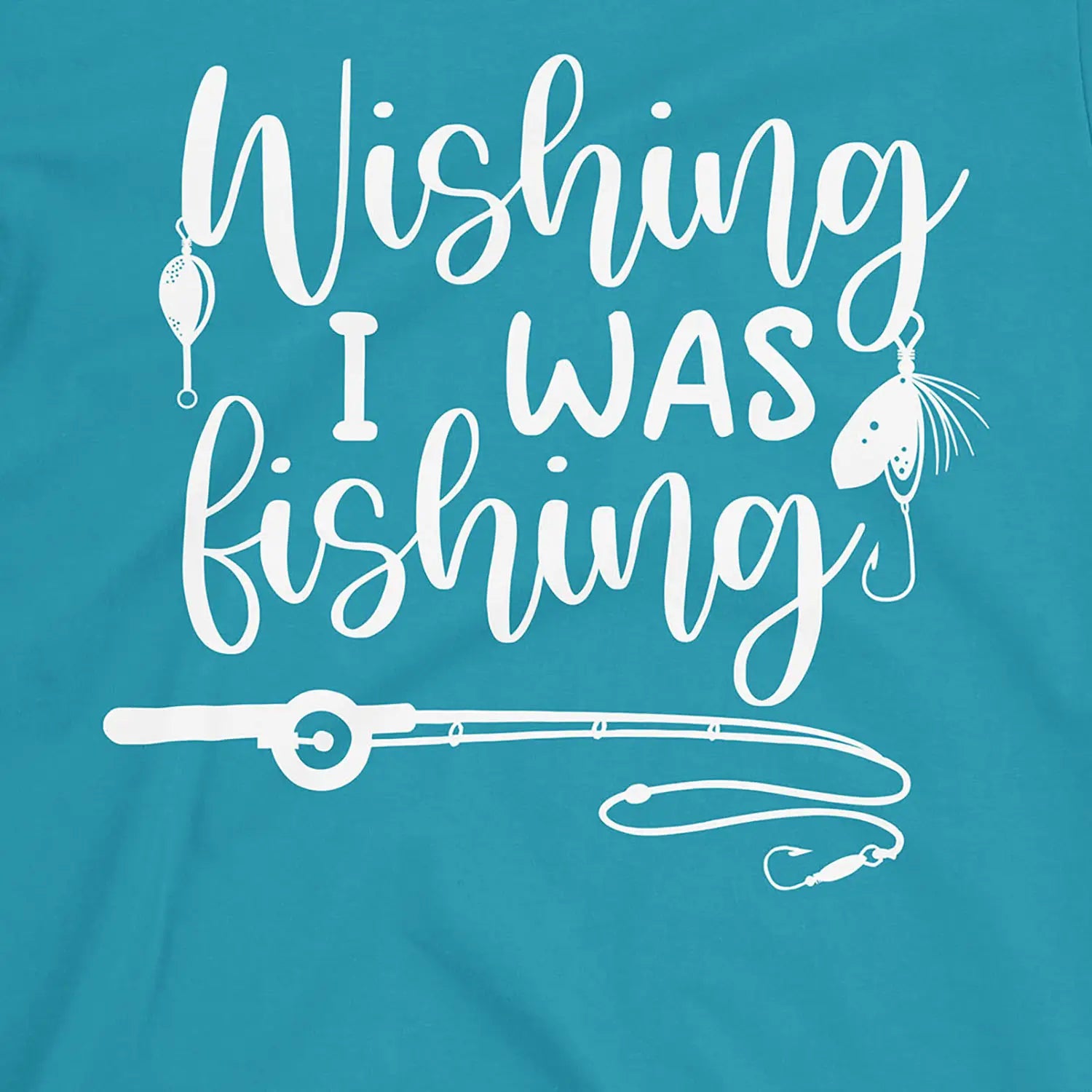 Tropical Blue, Wishing I was Fishing Tee – fish-room