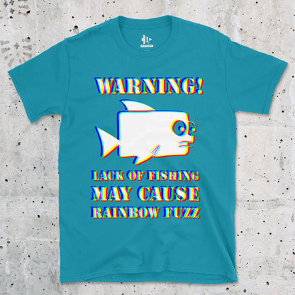 Tropical Blue, Lack of Fishing May Cause Rainbow Fuzz Tee – fish-room