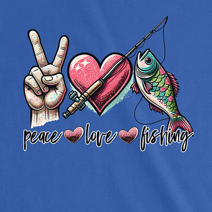 True Royal, Peace Love Fishing Ladies’ Tee – fish-room