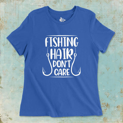 True Royal, Fishing Hair Don't Care Ladies’ Tee – fish-room
