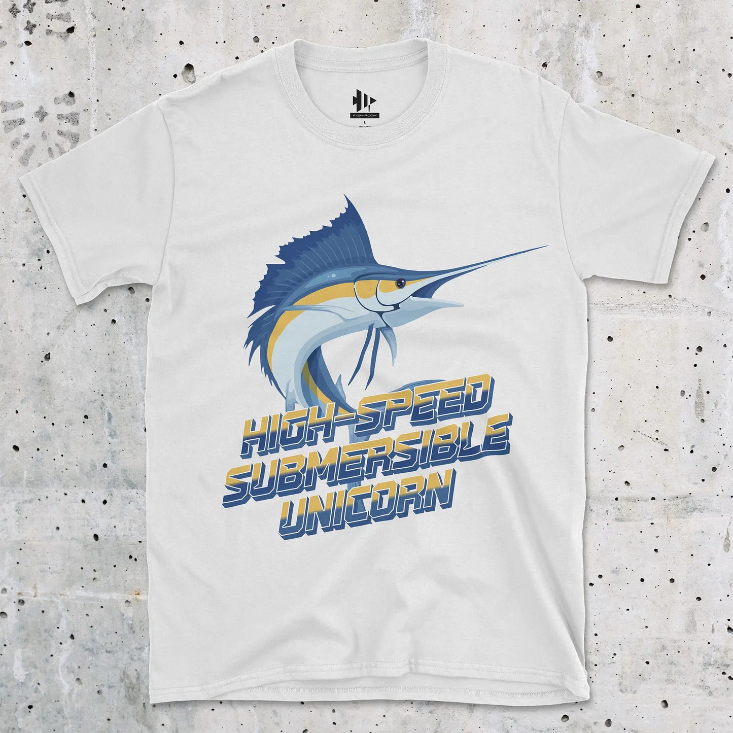 White, High-Speed Submersible Unicorn Tee – fish-room