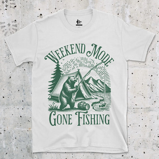 White, Weekend Mode: Gone Fishing Tee – fish-room