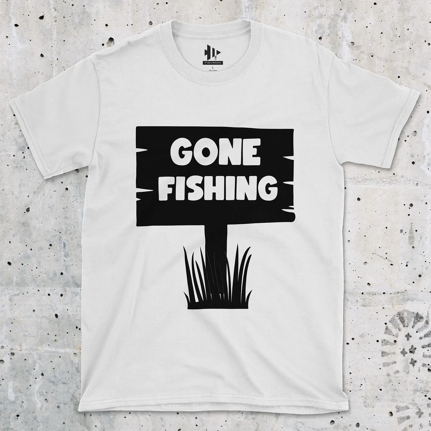 White, Gone Fishing Tee – fish-room