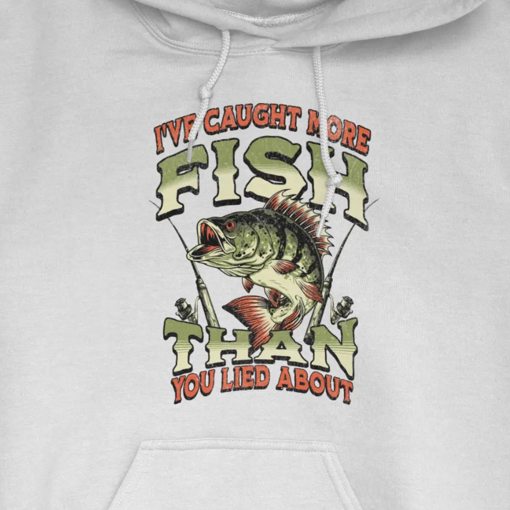 White, I've Caught More Fish Than You've Lied About Hoodie – fish-room