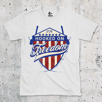 White, Hooked On Freedom Tee – fish-room