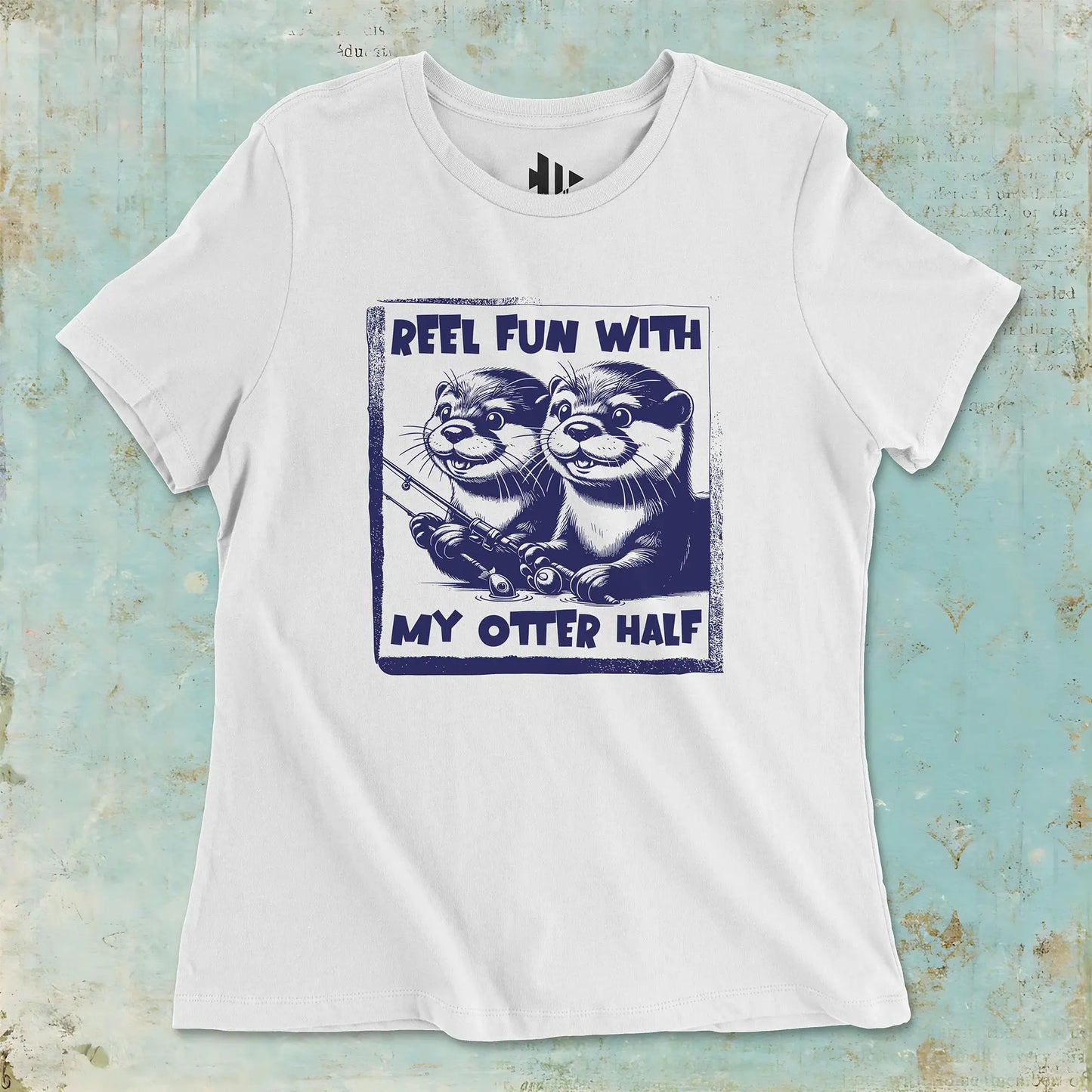 White, Reel Fun with My Otter Half Ladies’ Tee – fish-room