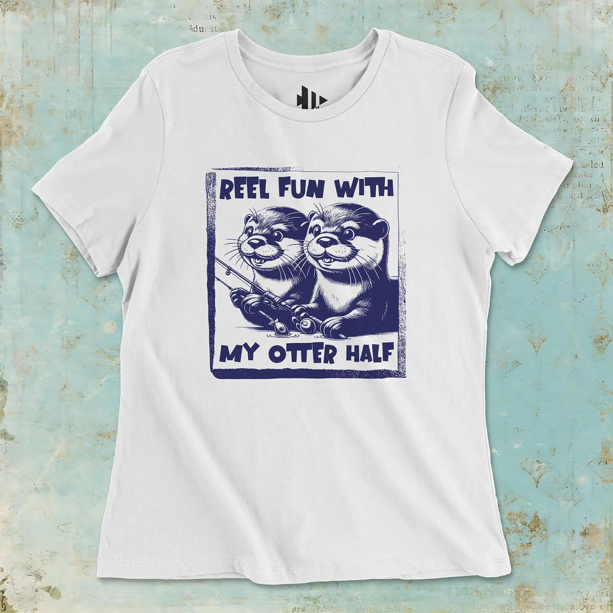 White, Reel Fun with My Otter Half Ladies’ Tee – fish-room