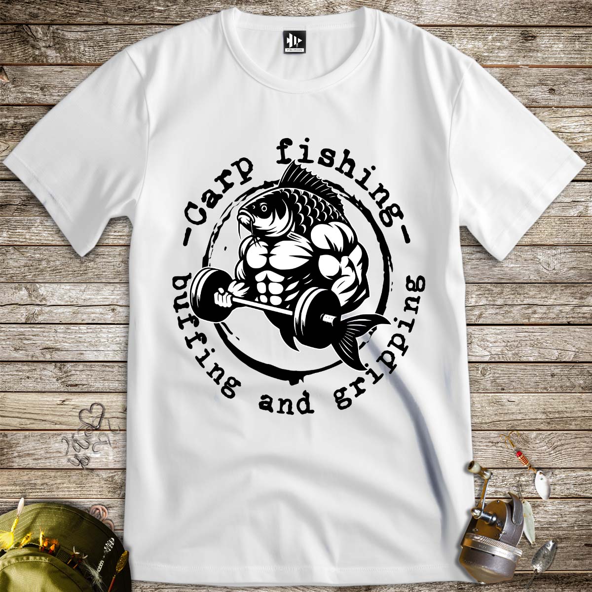 Carp Fishing, Buffing and Gripping Tee-funny fishing t shirt-FISH-ROOM LLC