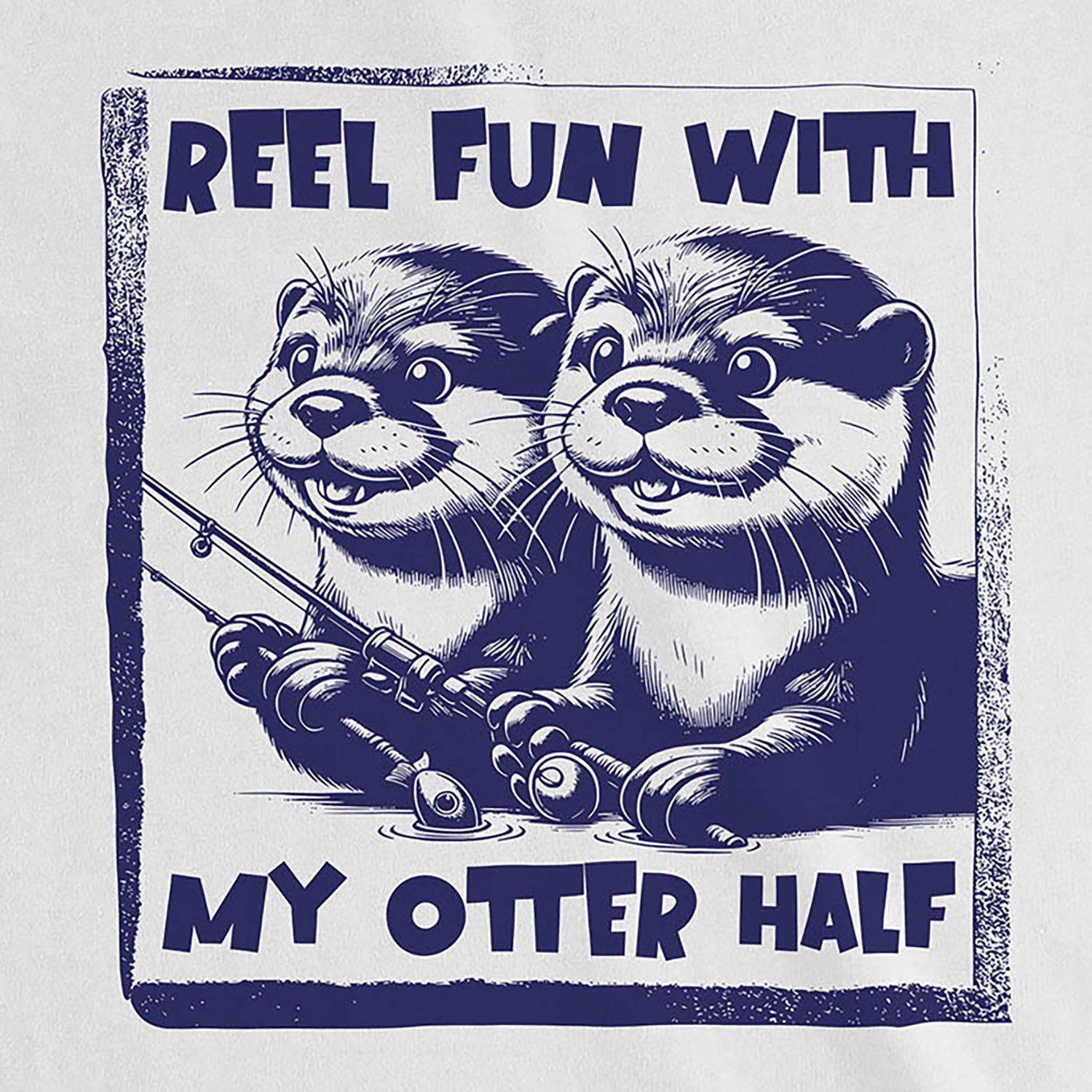 White, Reel Fun with My Otter Half Ladies’ Tee – fish-room