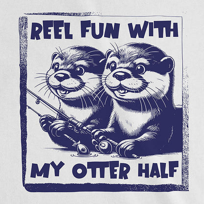 White, Reel Fun with My Otter Half Ladies’ Tee – fish-room