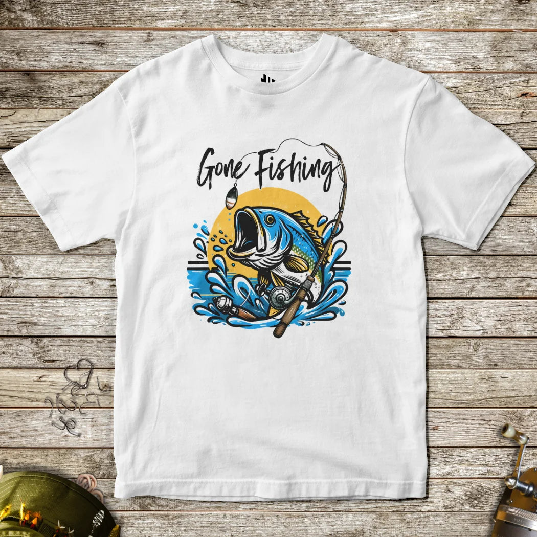 White, Gone Fishing Tee for Kids – fish-room
