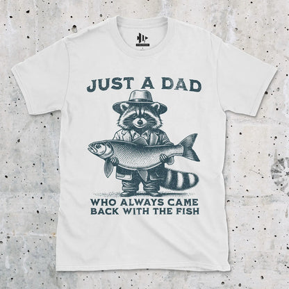 White, Just a Dad Who Always Came Back With a Fish Tee – fish-room
