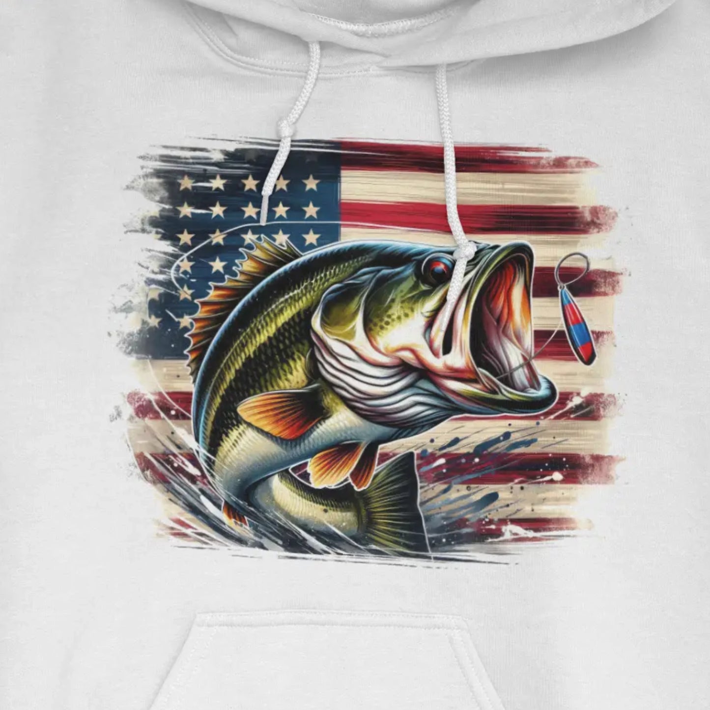 White, American Bass Hoodie – fish-room