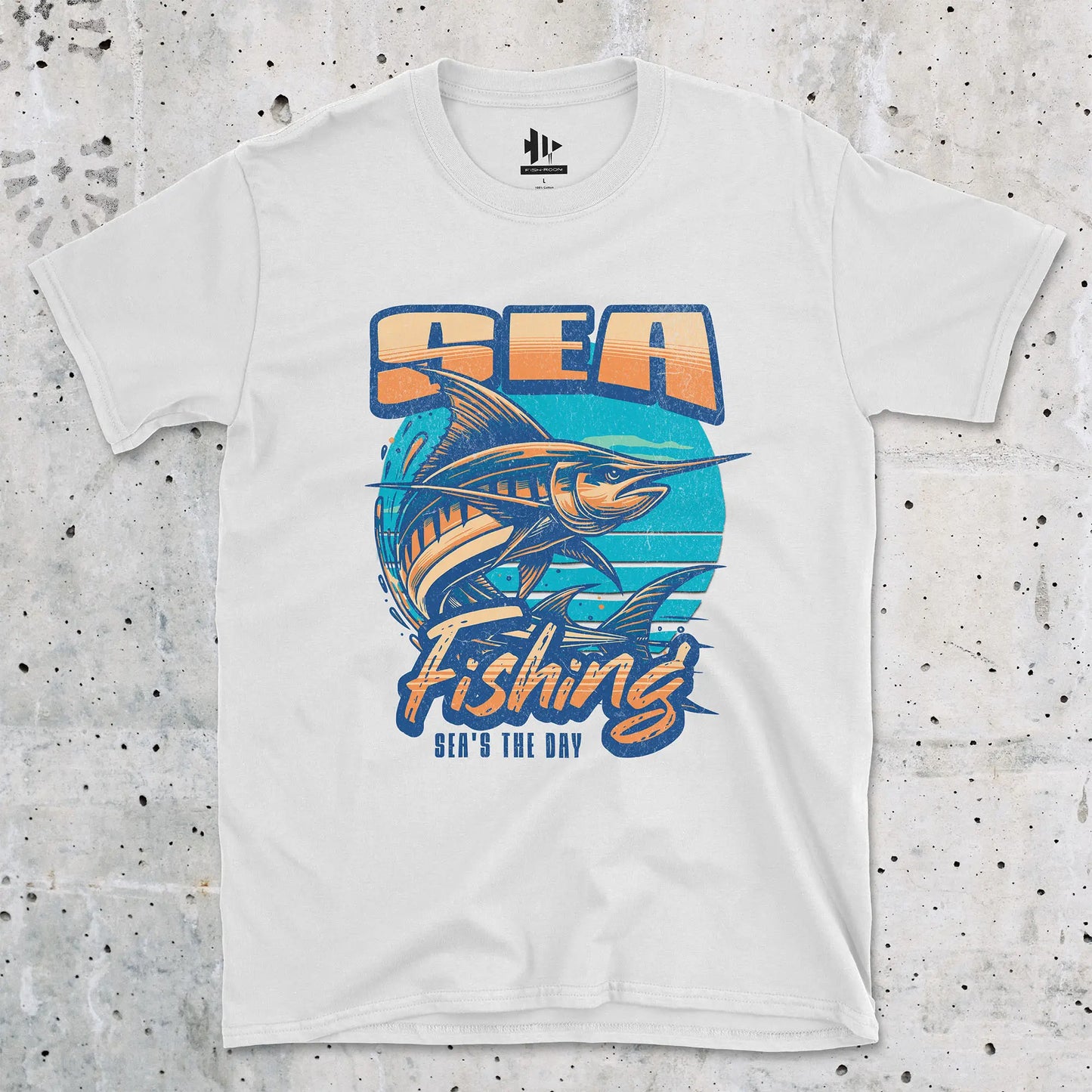 White, Sea Fishing, Sea's the day  Tee – fish-room