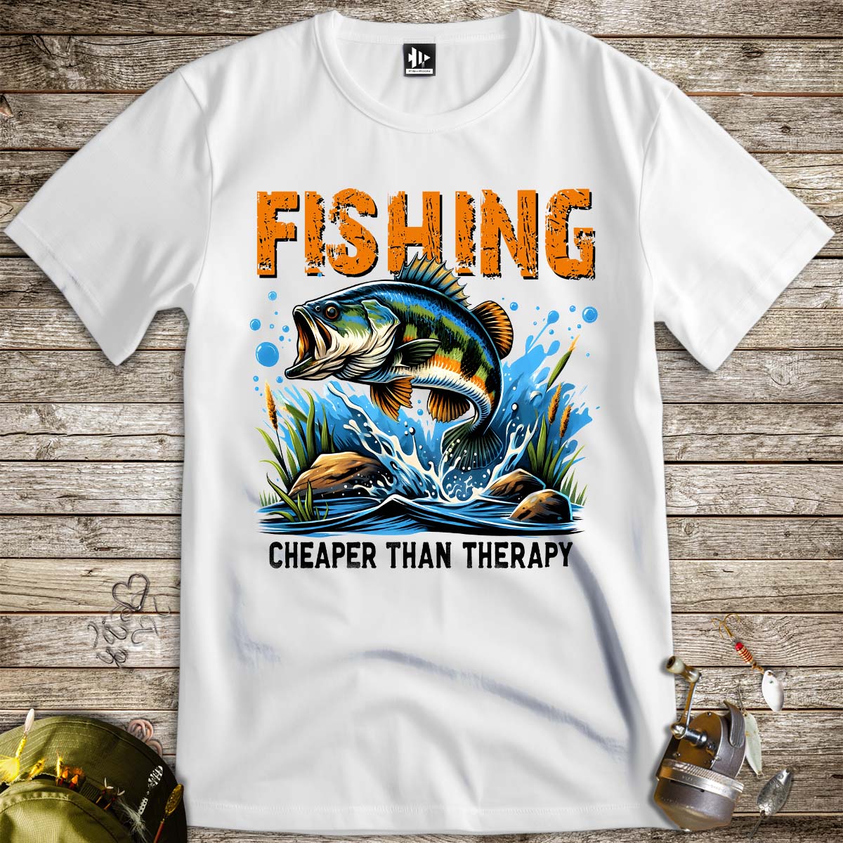 Cheaper Than Therapy Tee-funny fishing t shirt-FISH-ROOM LLC